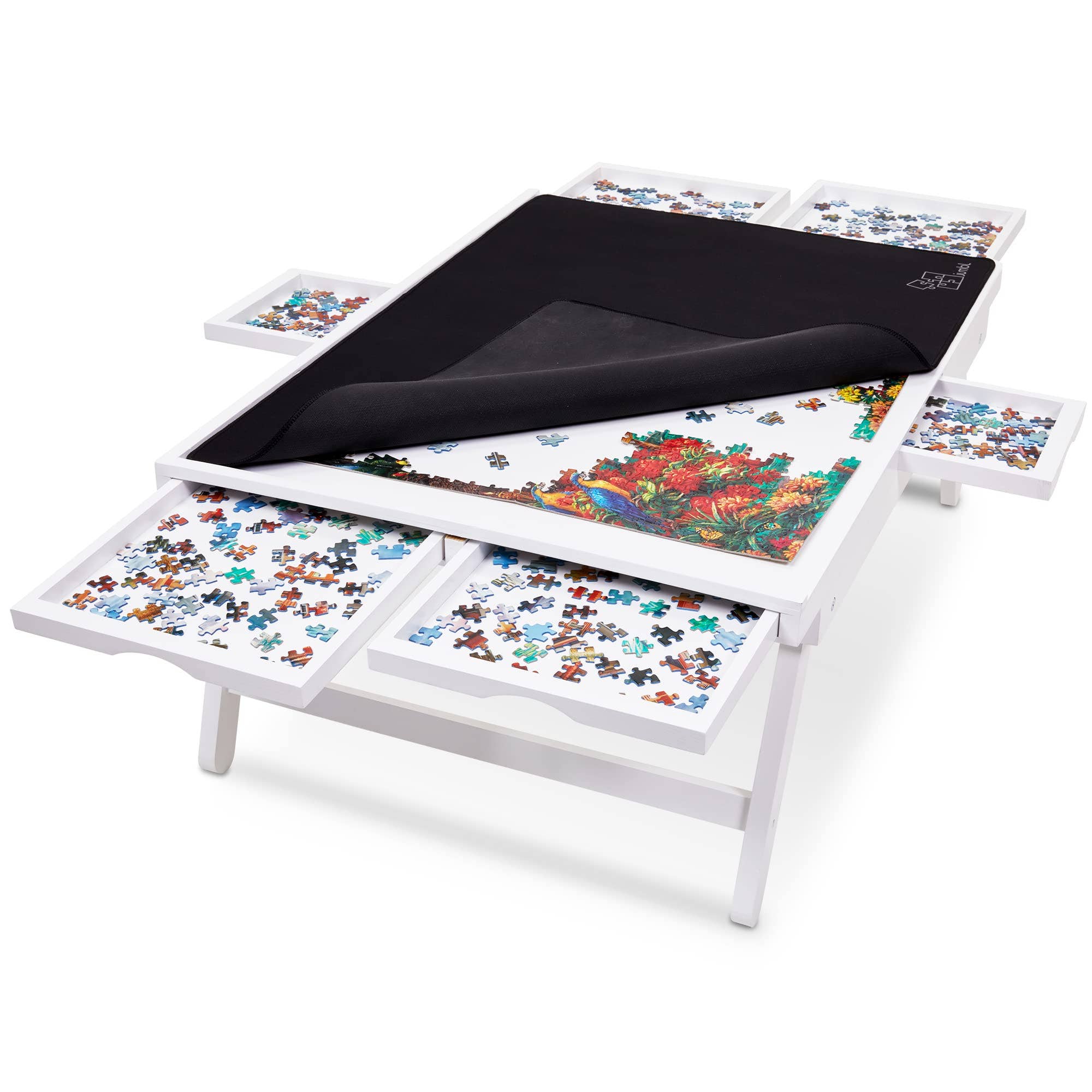 Jumbl - Wholesale Puzzel - Volwassene - Puzzelbord van 1000 stukjes, 23 „x 31" houten puzzel met poten7