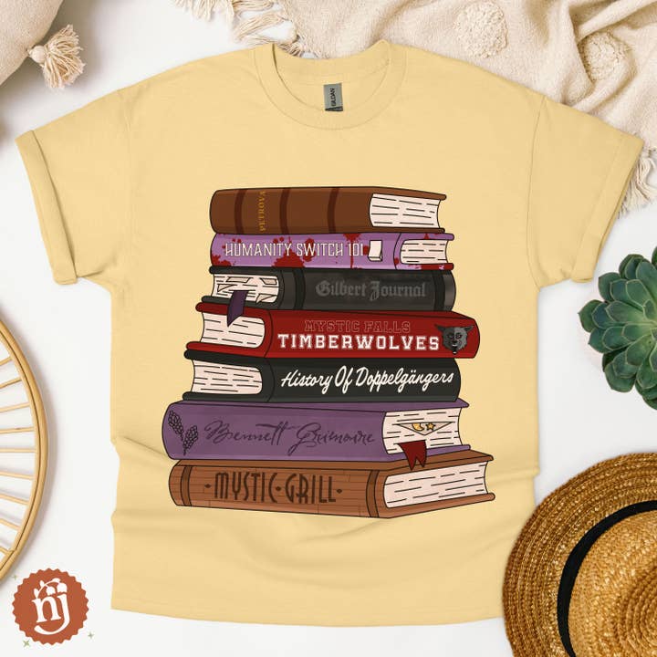 Nearly June Design Co - Wholesale T-Shirt (Graphic) - Unisex - TVD The Vampire Diaries Inspired Bookstack7