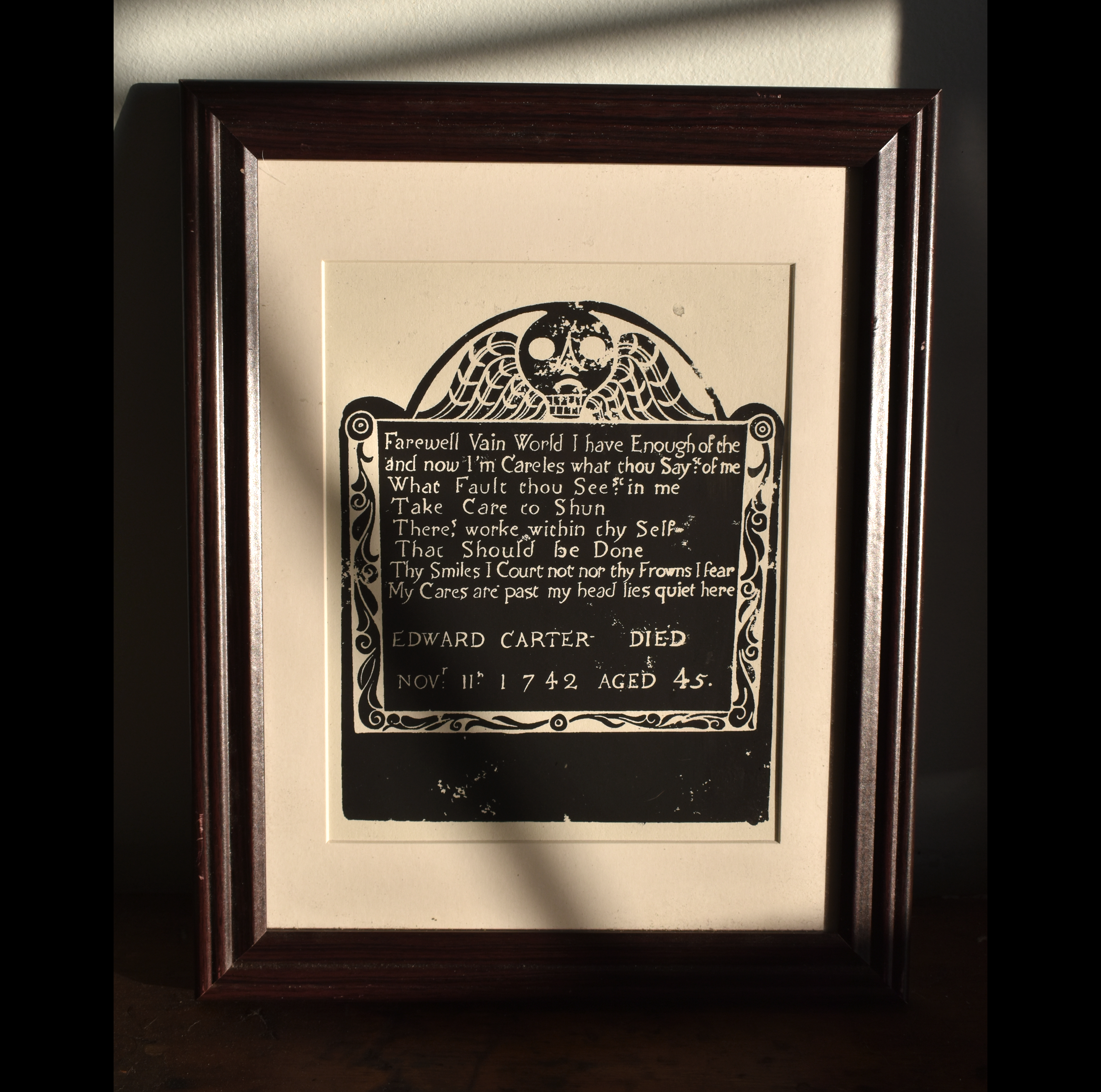 Punched Tin Press - Wholesale Art Print - Grave "Rubbing" Screen Print2