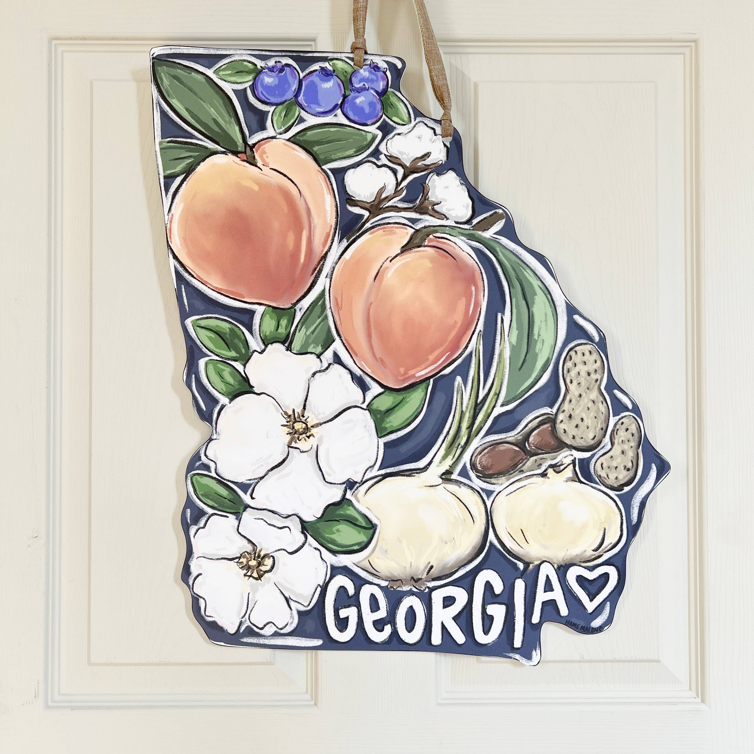 Home Malone - Wholesale Door Hanger - Georgia State Favorites Door Hanger-Southern Beauty USA 3