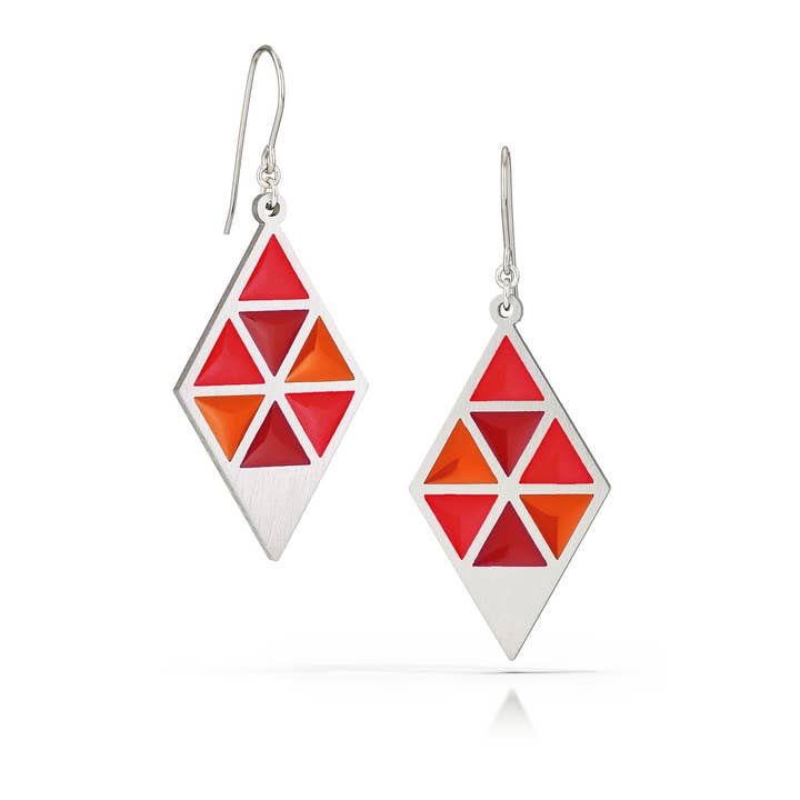 tessellate earrings for wholesale by Spark Metal Studio