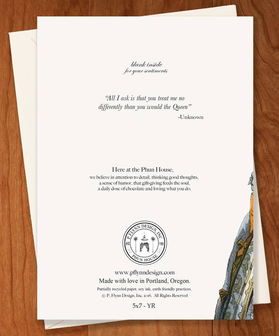 P. Flynn Design / Phun House - Wholesale Gewone wenskaart - Jij regeert! • 5x7 wenskaart1