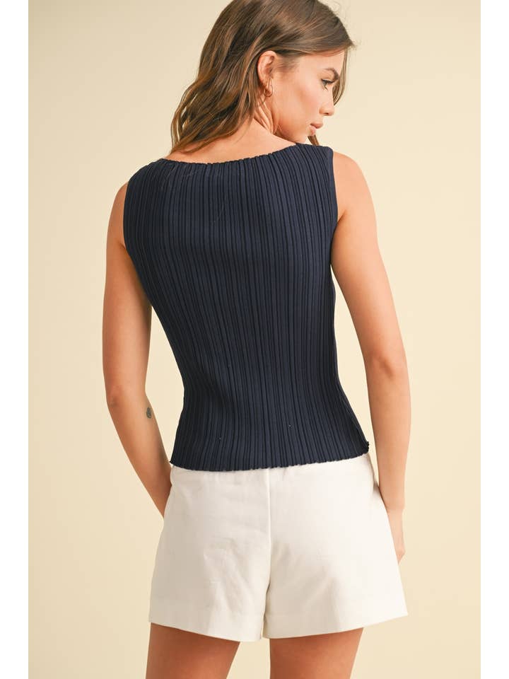 MIOU MUSE - Wholesale Knit Top - Women's - T3779 VISCOSE RIBBED KNITTED TOP12