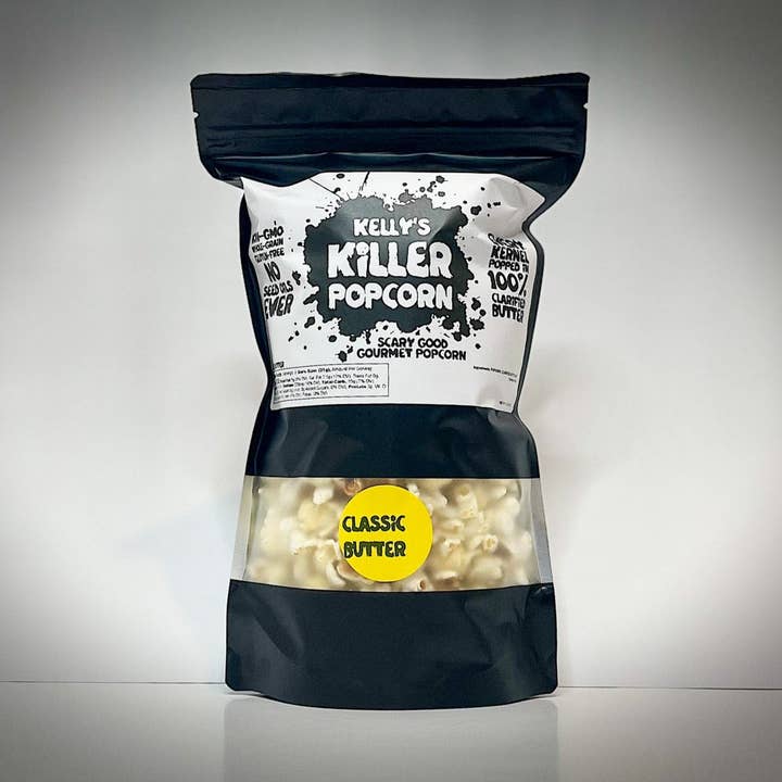 Klassisk smør for engroshandel hos Kelly’s Killer Popcorn