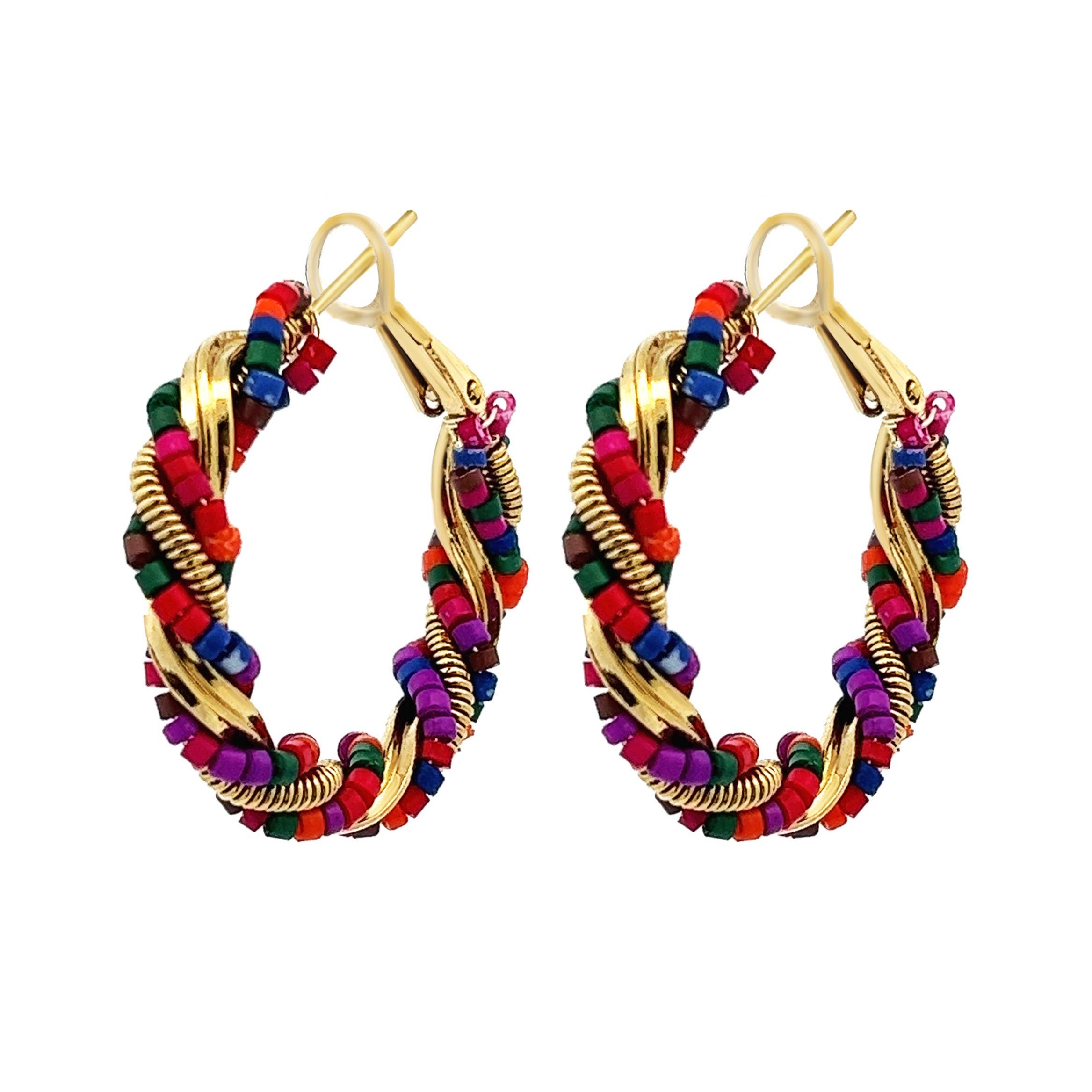 AMORINO SRL - Wholesale Hoop Earrings - Circle Earring With Crystal - YNK2392E5650