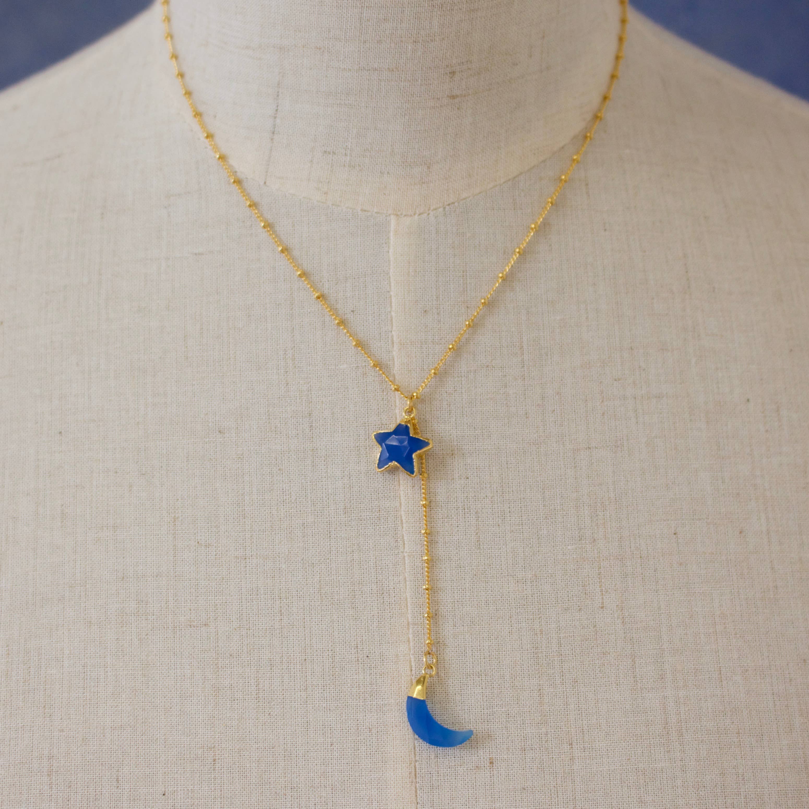 a.v. max - Wholesale Halskettinghanger - Over The Moon Stone Y-hals|Labradoriet|Citroen|Chalcedoon|WRM9