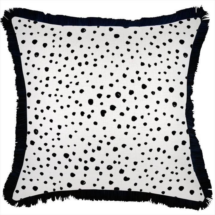 Fodera per cuscino-Coastal Fringe Nero-Lunar-45cm x 45cm per la vendita all'ingrosso da parte di Escape To Paradise