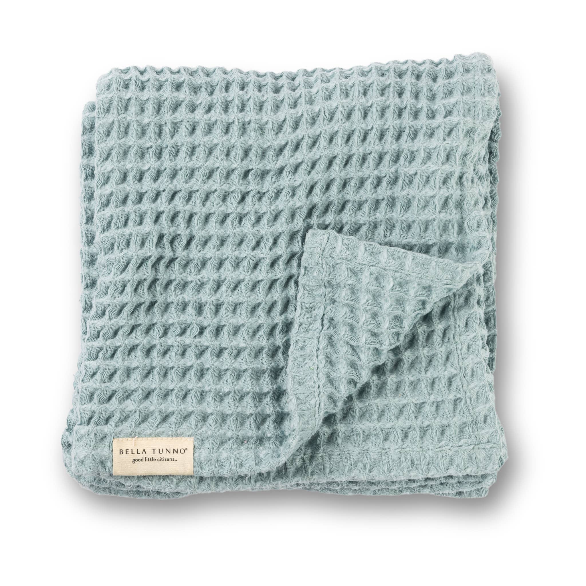 Blue Waffle Baby Blanket Fog for wholesale on Faire