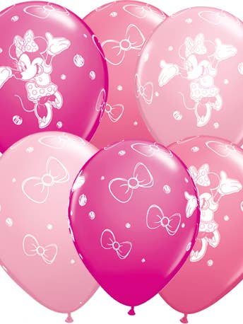FÖRPACKNING MED 25 MINNIE LATEX BALLONGER för wholesale av Mis Globos