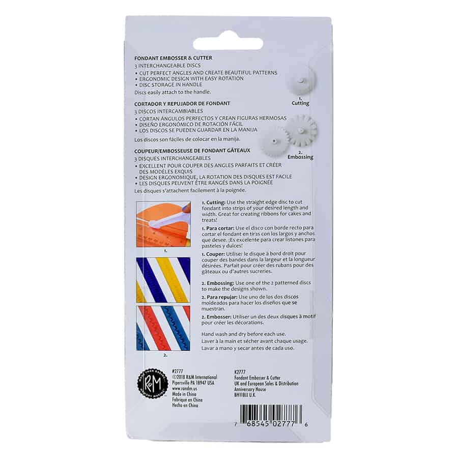 R&M International – Utensílio para artesanato por atacado – Embosser e Cortador Fondant /Balde 241