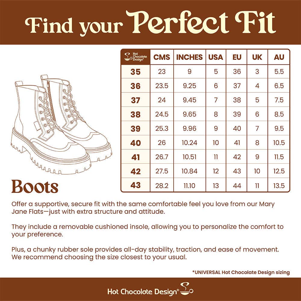 Hot Chocolate Design - Wholesale Combat/Military Boots - Women's - Havana Women's Boots5