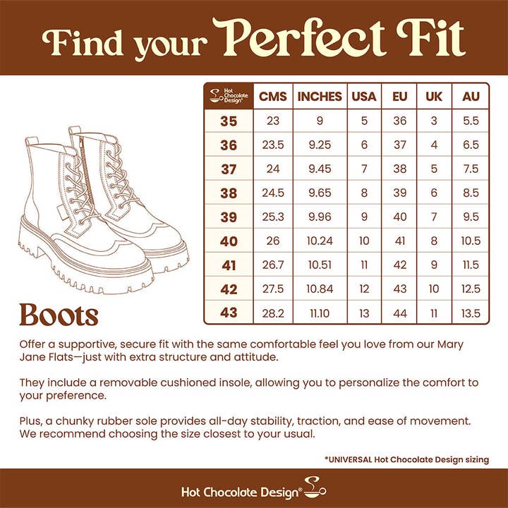 Hot Chocolate Design - Wholesale Combat/Military Boots - Women's - Havana Women's Boots5