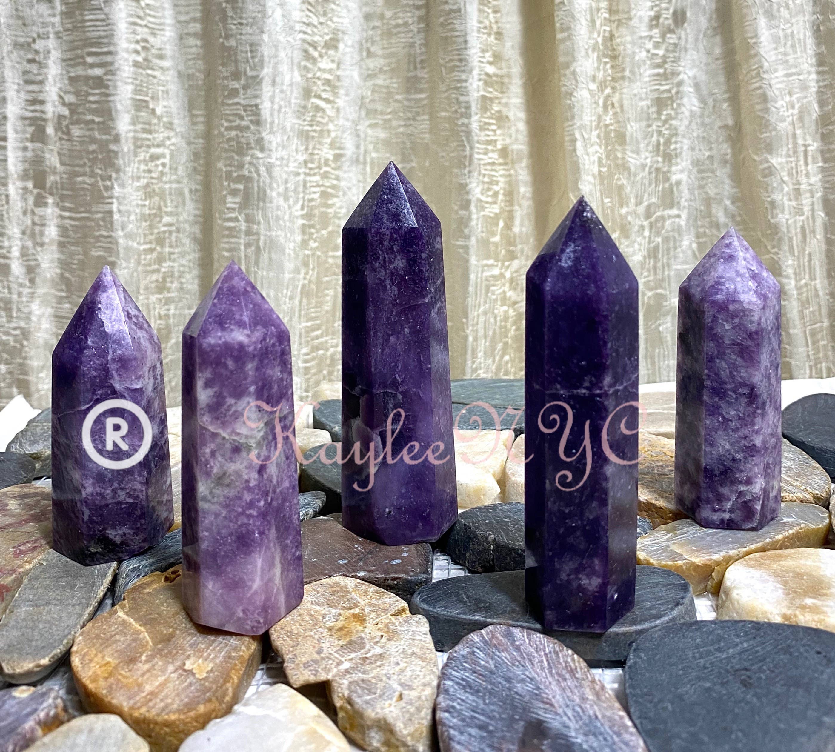 KayleeNYC - Wholesale Spiritual Stone/Crystal - Wholesale Lot 1 lb Natural Lepidolite Tower Obelisk Point Wand Crystal Energy Healing2