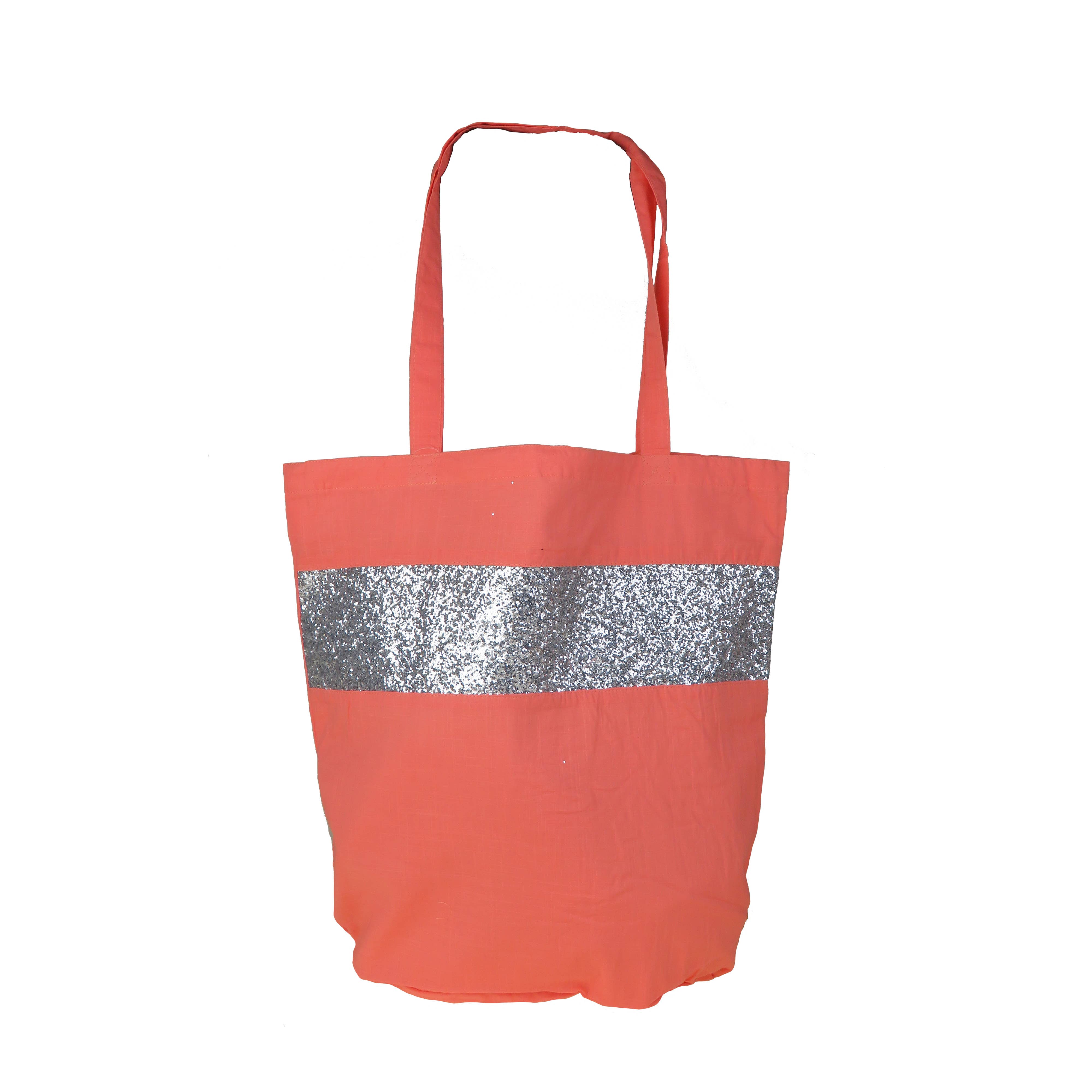 Supplement D'AM - Wholesale Tote Bag - Women's - Lined cotton tote bag, bright color and silver glitter3