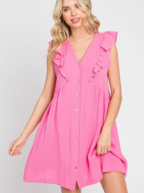 Gauze Sleeveless Dress: WD60456 for wholesale by GeeGee x Lovelo