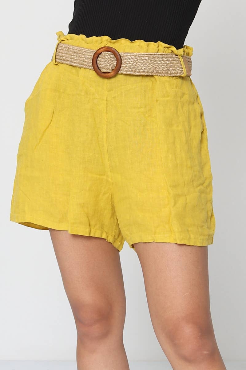 LÉA & LUC – wholesale Shorts – Dam – Shorts i 100 % linne med bälte REF. 505721