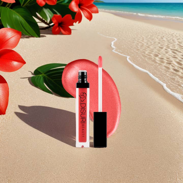 DISURI Beauty Shimmer Lip Gloss - Tropical Burst for wholesale on Faire