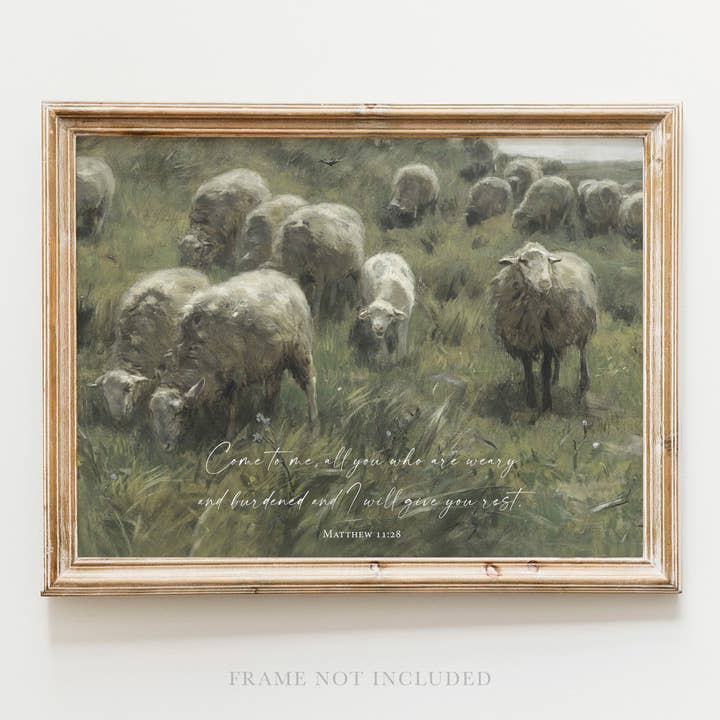 Rooted in Truth - Venta al por mayor Ilustración - Ven a Mí Escritura Arte de Pared Impresión Decoración Cristiana, Naturaleza1