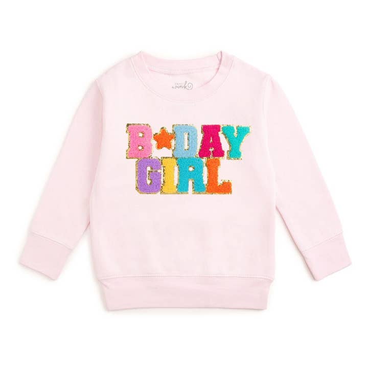 Sudadera Birthday Girl Patch - Sudadera de cumpleaños para niños para venta al por mayor de Sweet Wink