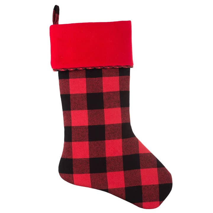 Red and BlackBuffalo Check HangRight® Christmas Stocking for wholesale by Haute Decor