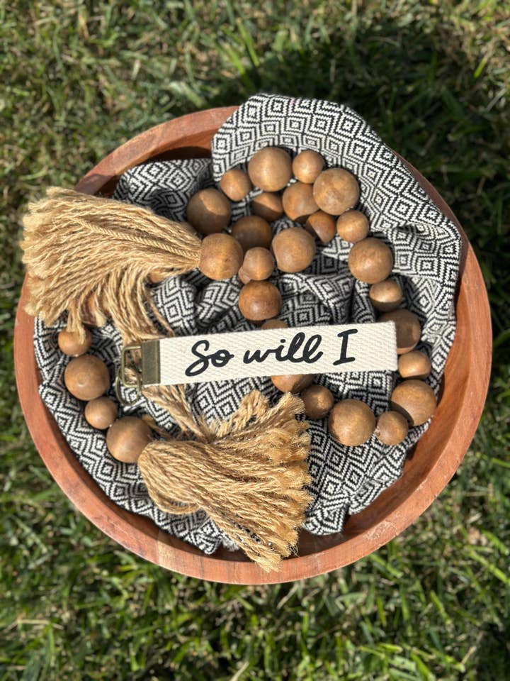 Christian Canvas sleutelhanger met polsbandje - Ik ook voor wholesale door Only Grace Company