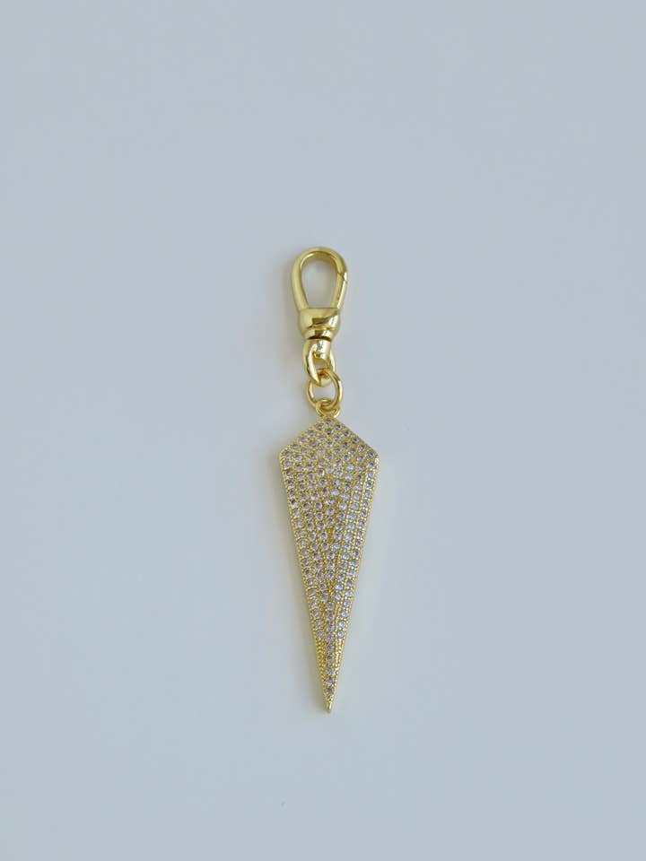 Diamond Arrowhead Pendant with Swivel Clasp for wholesale by Boutique Suarez Co.
