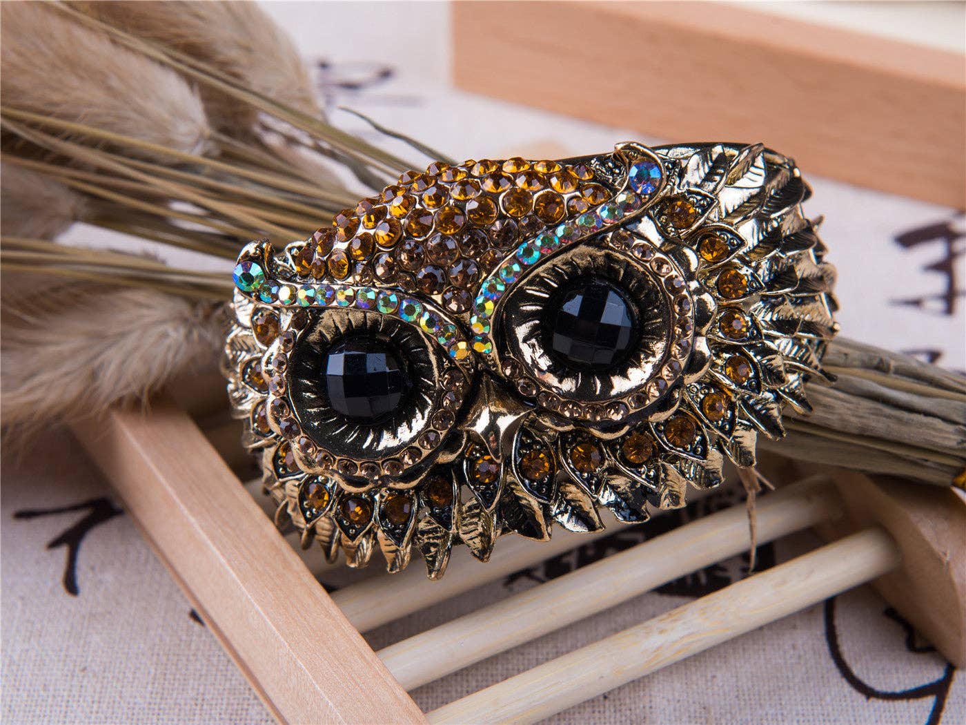 AK Brand - Wholesale Cuff Bracelet - Antique Owl Bird Cuff Bangle Bracelet9