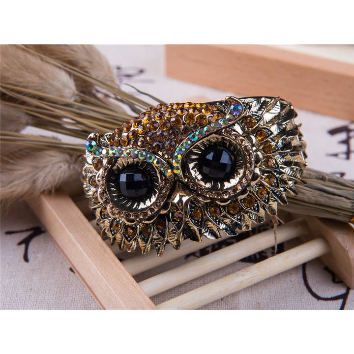 AK Brand - Wholesale Cuff Bracelet - Antique Owl Bird Cuff Bangle Bracelet9