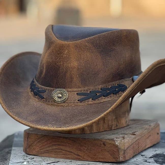 Lesa collection inc - Wholesale Cowboy Hat - Unisex - Sahara Leather Hats Western Style for Men and Women shapeabl