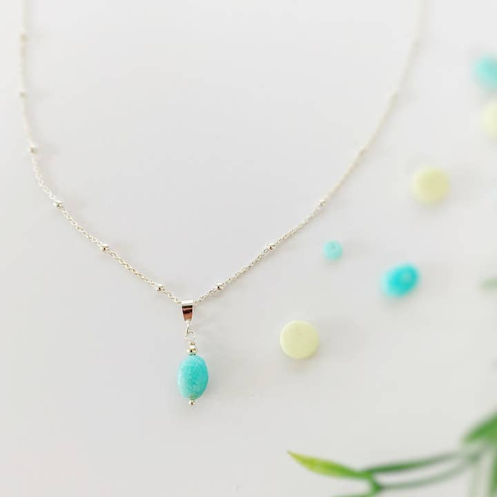 Pendentif Laguna Amazonite - Argent sterling pour la vente par Mermaids + Madeleines