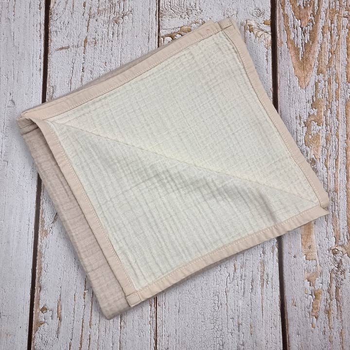 Ninki Nanka Organic – wholesale Filtar – Barn och baby – Muslin babyfilt - Beige & Ivory