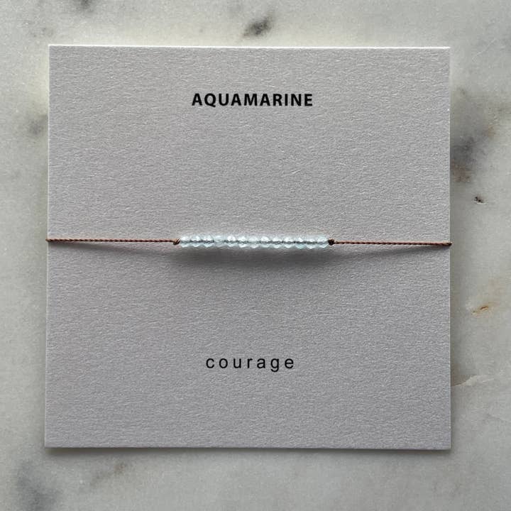 Soulsilk - Wholesale Beaded Bracelet - Aquamarine Bracelet- Courage2