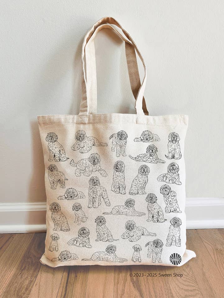 Labradoodle Canvas Tote Bag for Pet Dog Lovers Gift Summer for wholesale by Sween Shop