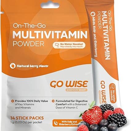 On The Go Multivitamin Powder Stick Packs- No Water Needed for wholesale by Go Wise