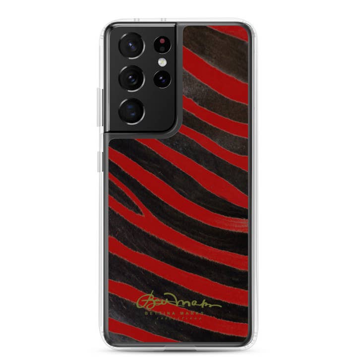 Coque Samsung Zèbre Rouge (sélectionnez le modèle) pour la vente par BettinaMarksCollections