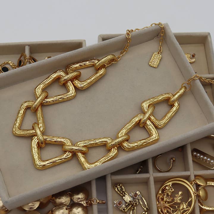 Geo Link Guld- eller Sølvhalskæde for engroshandel hos KARINE SULTAN