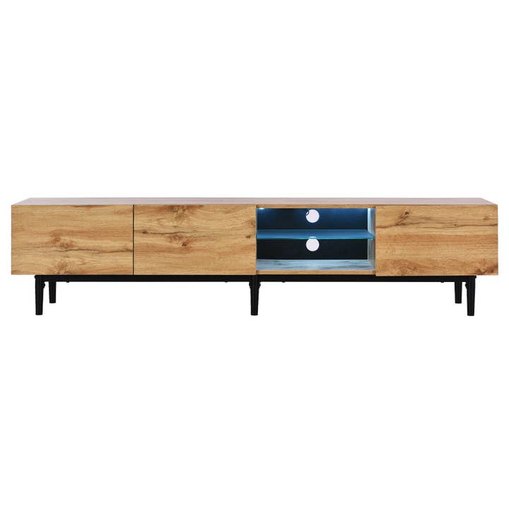 Urban Meuble - Wholesale Console Table - Modern wood grain effect TV stand with variable LED lights TRIEVAIT
