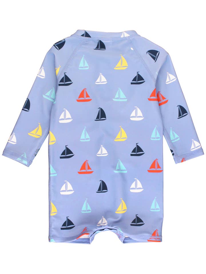 Blue Baby Boys Down By The Bay Long Sleeve One Piece Rash Guard Swimsuit
for wholesale on Faire1