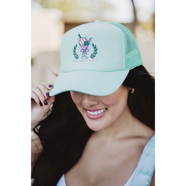 Katydid - Wholesale Trucker Hat - Women's - Pickleball Club Martini Foam Trucker Cap