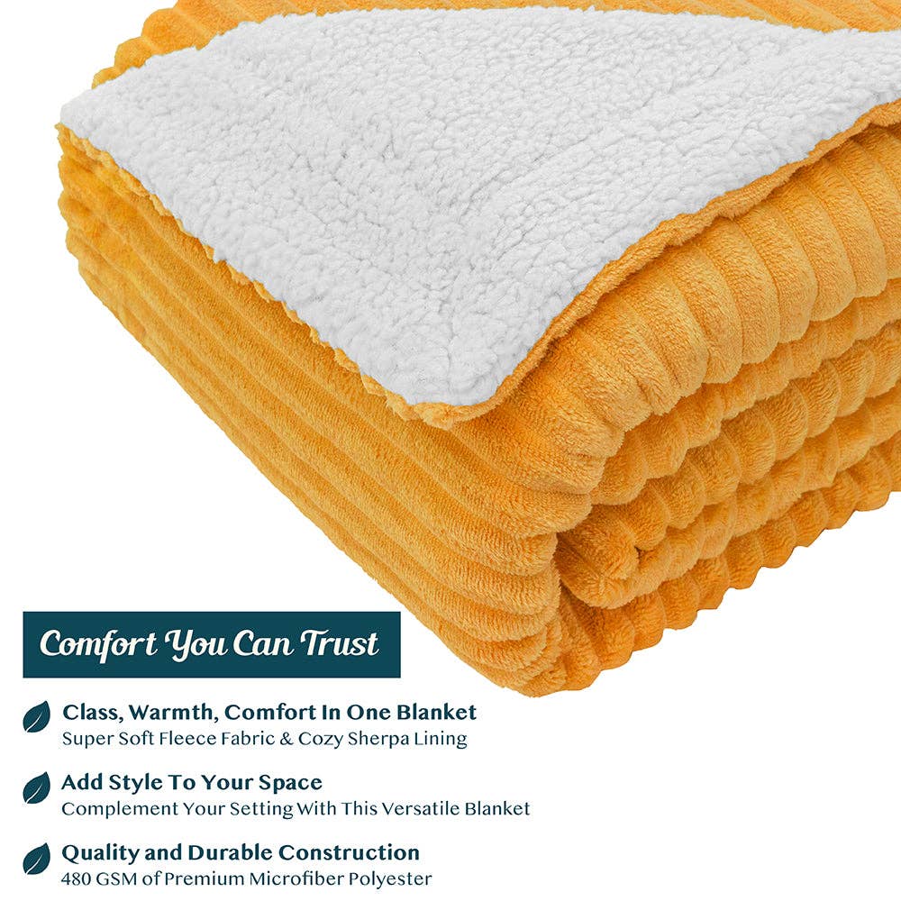 Pavilia - Vente Plaids - Plaid Sherpa côtelé73