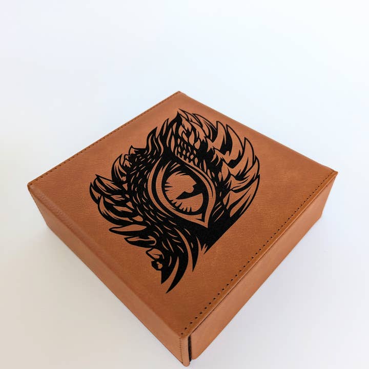 NTSD Gaming and Bookish Goods - Wholesale Dice - The Roving Eye - D&D - Vegan Leather Dice Box