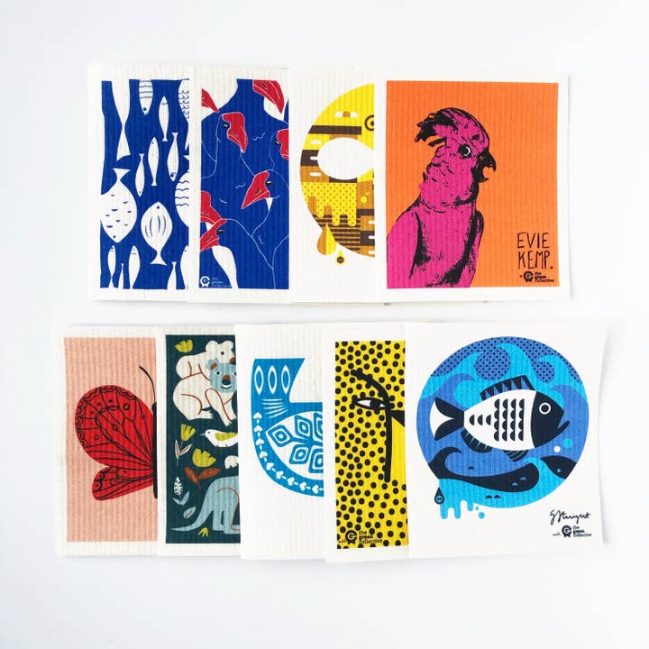 The Green Collective - Wholesale Dishcloth - SPRUCE Dishcloth Collection of 45 | Mixed Designs2