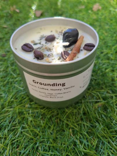 Grounding Intention Candle 8 OZ for wholesale by Harlow's Garden Gifts