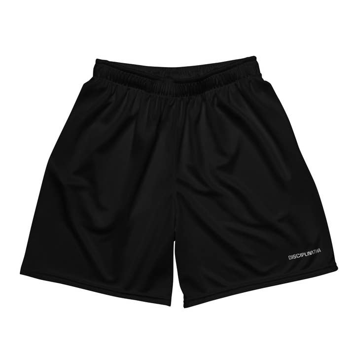Unisex Mesh-Shorts Disciplinatha in Schwarz für den Großhandel von Disciplinatha