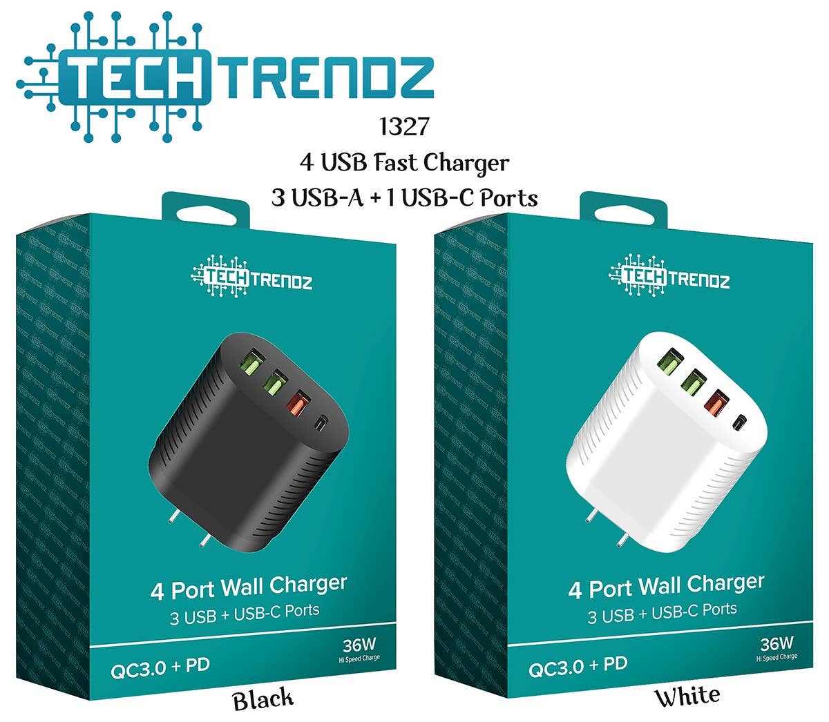 Tech Trendz - Vente Adaptateurs secteurs - Adaptateur haute vitesse 36 W0