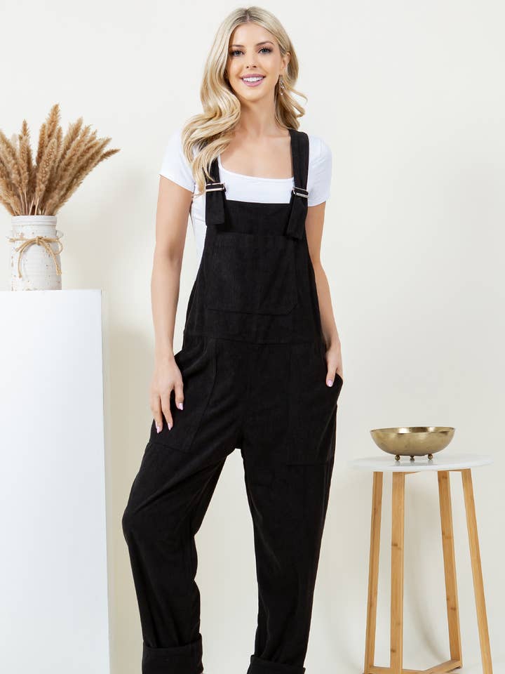 LA Soul - Wholesale Overalls - Unisex - Black Corduroy Overall