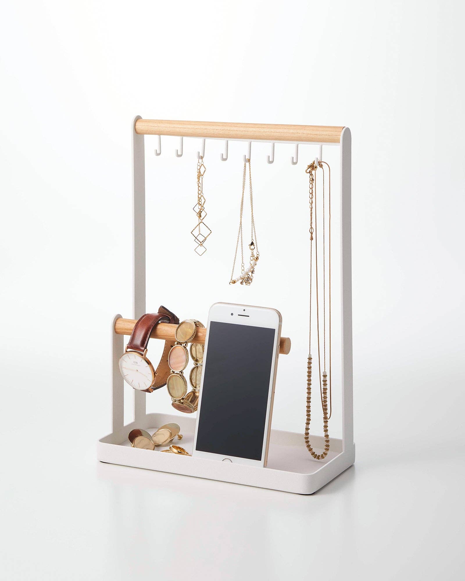 Yamazaki Home - Wholesale Jewelry Stand & Display - Tosca Jewelry + Accessory Display - Steel + Wood1