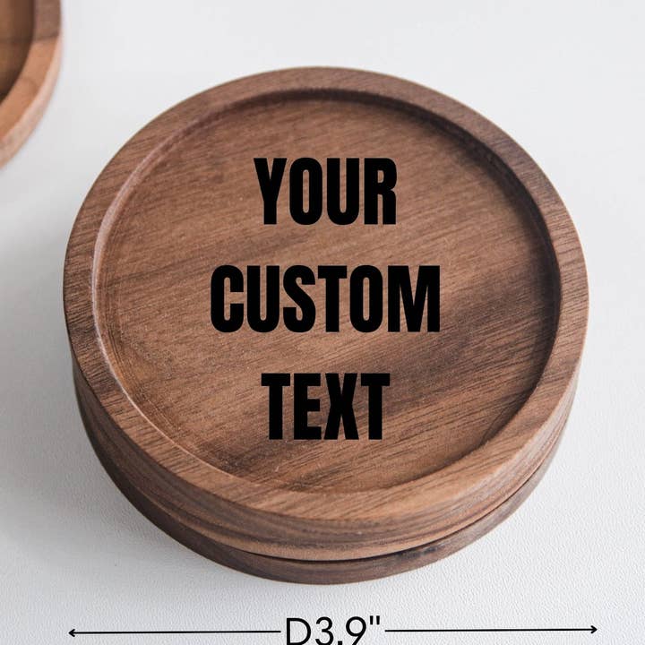 194 Craft House - Wholesale Coasters - Custom Design Round Wood Coasters - Christmas Decor & Gifts0