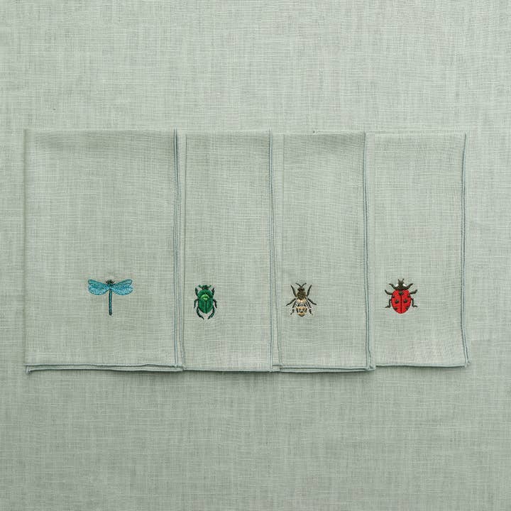 Giardino Segreto - Wholesale Dinner & Cloth Napkin - INSECT pure linen napkin1