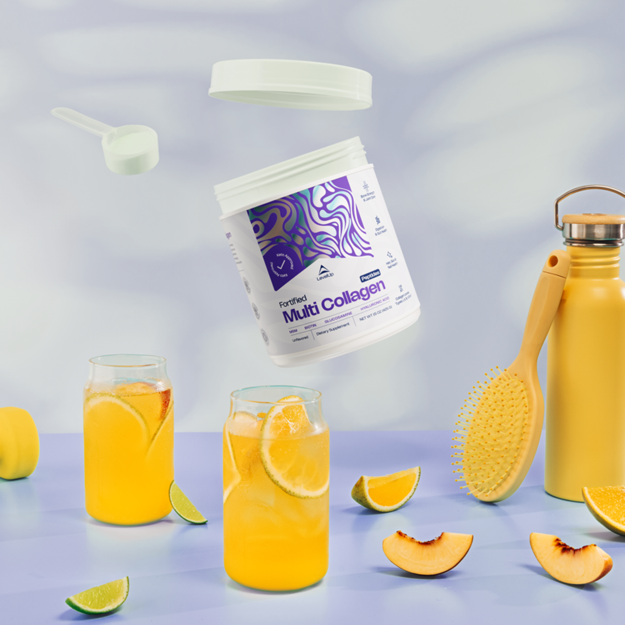 LevelUp - Vente Poudres protéinées/superaliments - Multi-Collagène Fortifié Sans aromatisé - 15 oz3